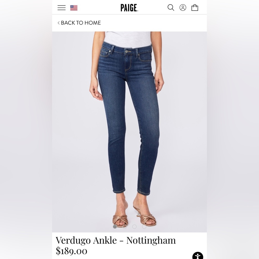 PAIGE Jeans, Verdugo ankle , navy blue, Size 24.